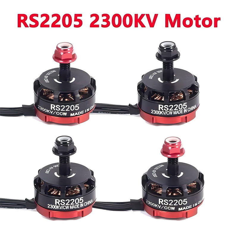 Drone Racing Esc - 2/4pcs มอเตอร์ไร้แปรง RS2205 2300KV CW/CCW เครื่องบินรุ่นสี่แกน