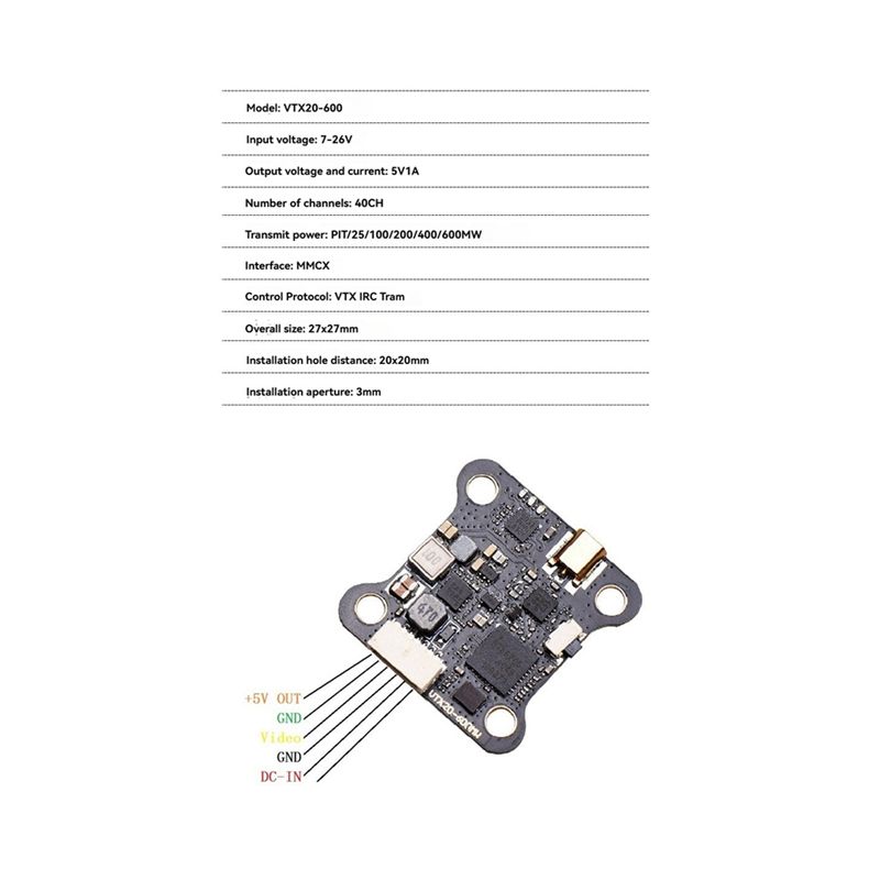A97I-5.8G 40CH VTX เครื่องส่งส - Drone Racing Vtx บทวิจารณ์และราคา
