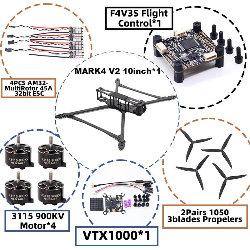MARK4 V2 โดรนแข่ง FPV คาร์บอนไ - Drone Racing Flight Controller บทวิจารณ์และราคา