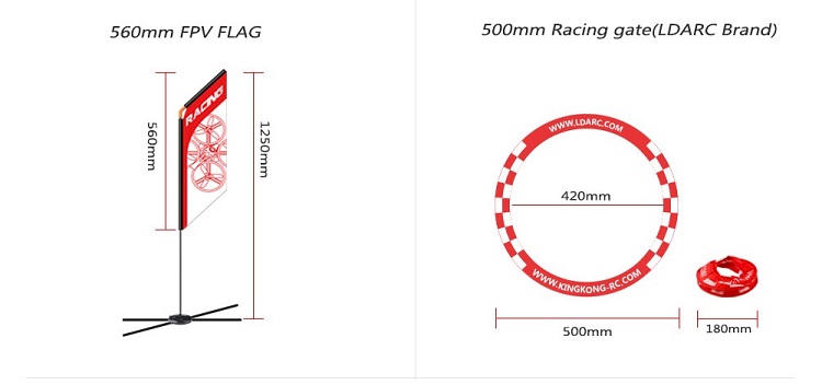 โดรน FPV Racer Flag Drone Quad - Drone Racing Gate บทวิจารณ์และราคา