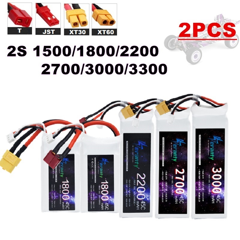 2PCS 7.4V Lipo 2S แบตเตอรี่ 15 - Drone Racing Battery บทวิจารณ์และราคา