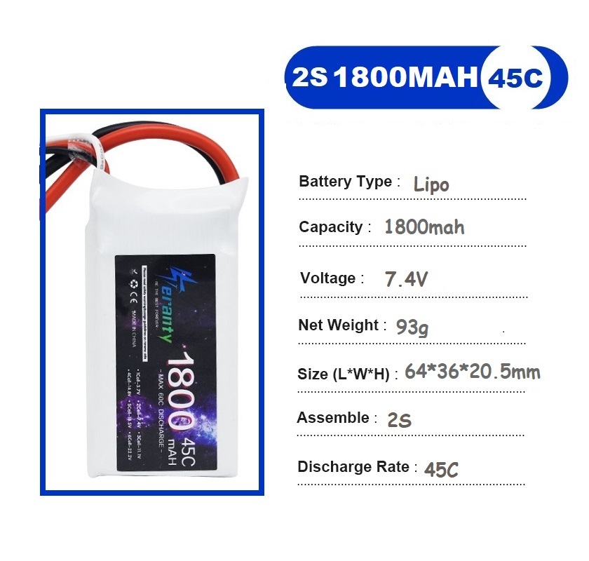 2PCS 7.4V Lipo 2S แบตเตอรี่ 15 - Drone Racing Battery บทวิจารณ์และราคา