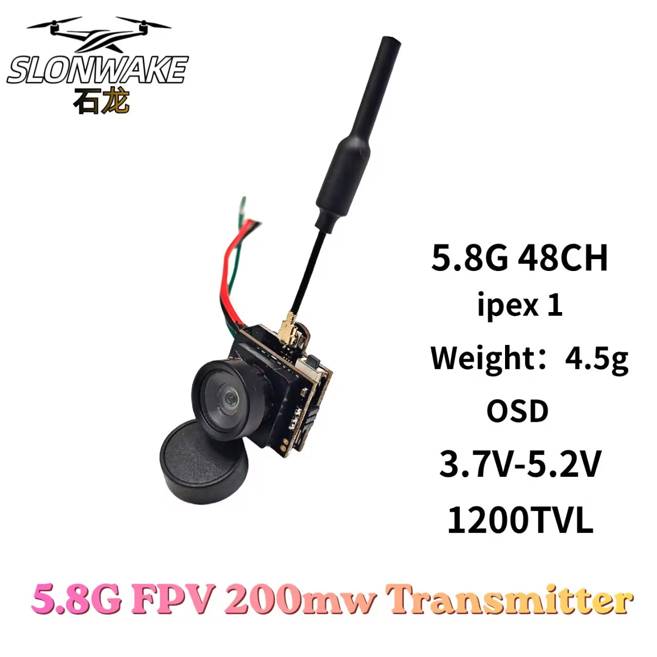 กล้องส่งสัญญาณอนาล็อก SLONWAKE - Drone Racing Frame บทวิจารณ์และราคา