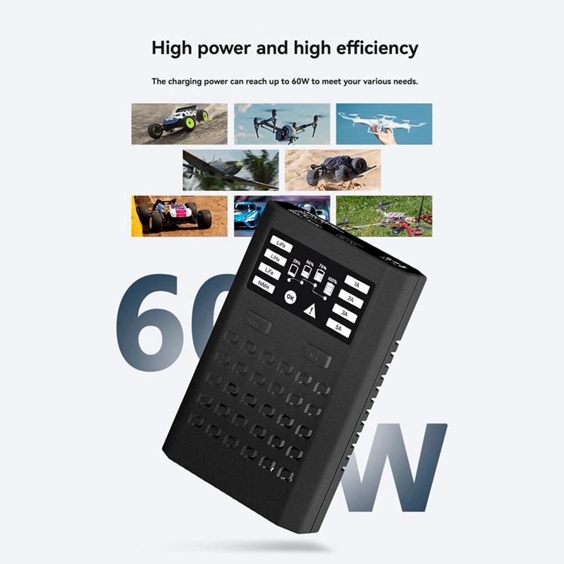 60W แบตเตอรี่ Charger แบตเตอรี - Drone Racing Charger บทวิจารณ์และราคา